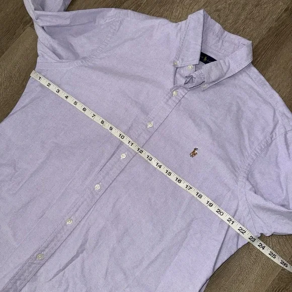 Polo Ralph Lauren Long Sleeve Button Down Oxford Shirt Men's Large Light Purple - Picture 5 of 5